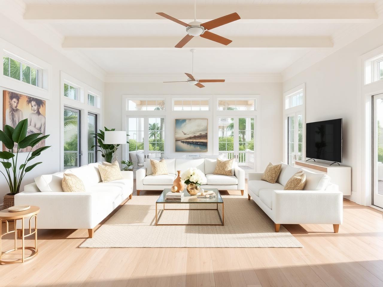 Spotless coastal Florida living room